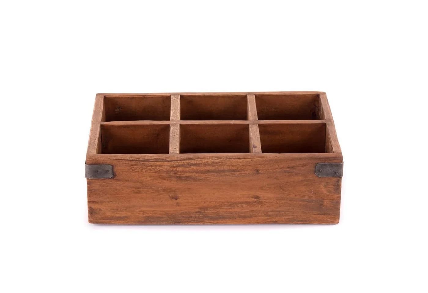 DESIGN DELIGHTS Truhe HOLZKISTE ORDINA Altholz 6 Fächer - Bild 2