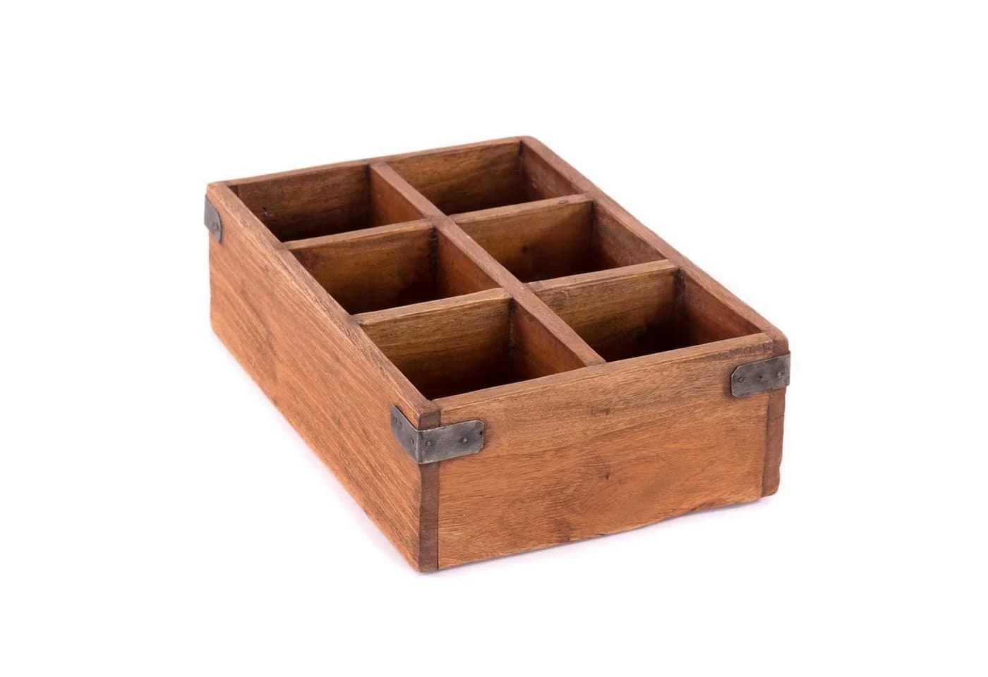 DESIGN DELIGHTS Truhe HOLZKISTE ORDINA Altholz 6 Fächer - Bild 3