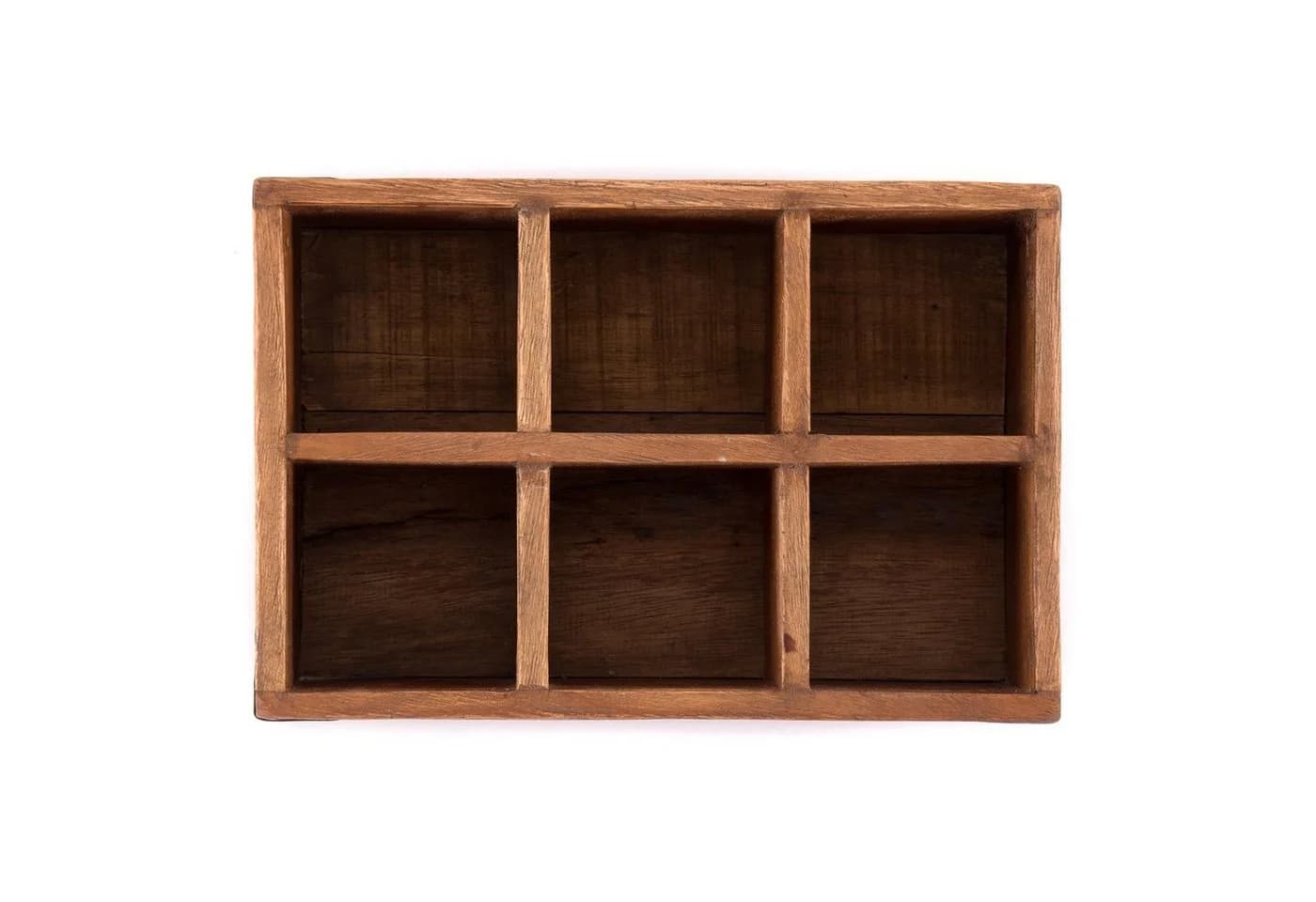 DESIGN DELIGHTS Truhe HOLZKISTE ORDINA Altholz 6 Fächer - Bild 4