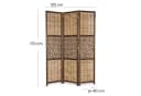 CREEDWOOD Paravent 3-teilig Bambus Schilfrohr Natur Bild 1