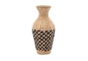 CREEDWOOD Stroh Vase CUADRO Natur Schwarz 42 cm Deko Boden Vase Bild 1