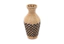 CREEDWOOD Stroh Vase CUADRO Natur Schwarz 42 cm Deko Boden Vase Bild 2