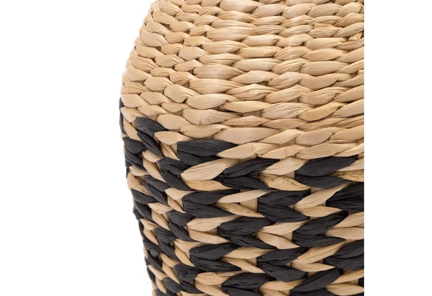 CREEDWOOD Stroh Vase CUADRO Natur Schwarz 42 cm Deko Boden Vase - Bild 4