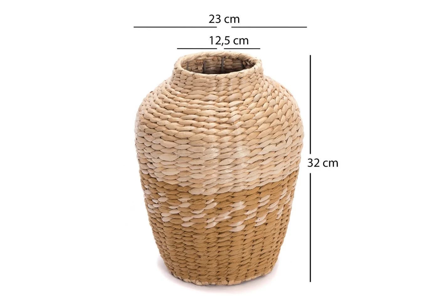 CREEDWOOD Stroh Vase Kairo Natur Gelb Deko Boden Vase