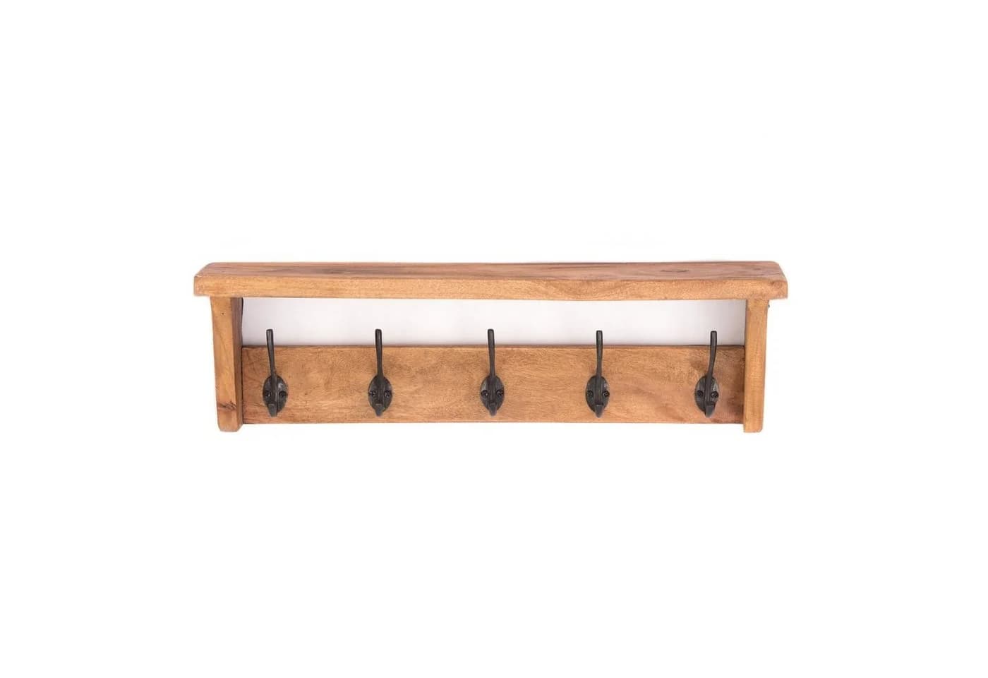 CREEDWOOD Wandgarderobe Gerda Altholz 5 Haken Ablage