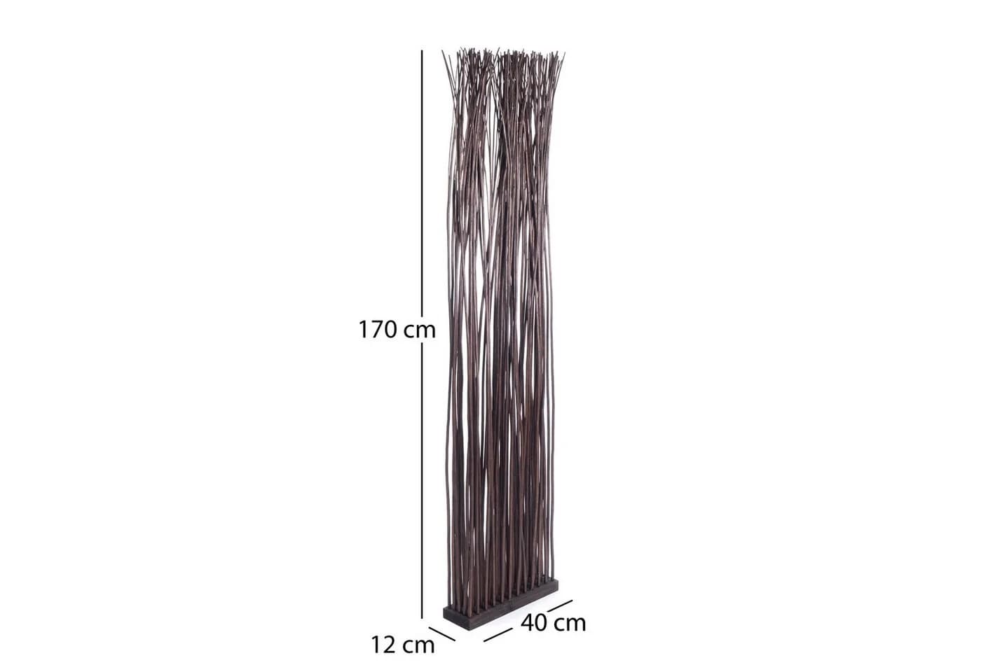 DESIGN DELIGHTS Paravent Raumteiler Slim Weide Braun
