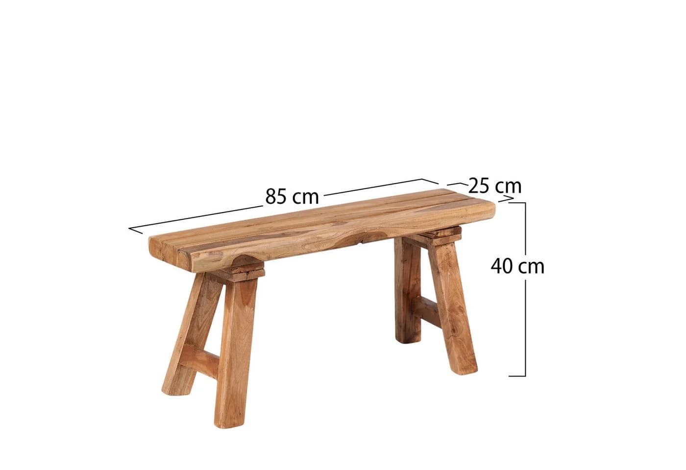 CREEDWOOD Sitzbank Palma Massivholz 84cm