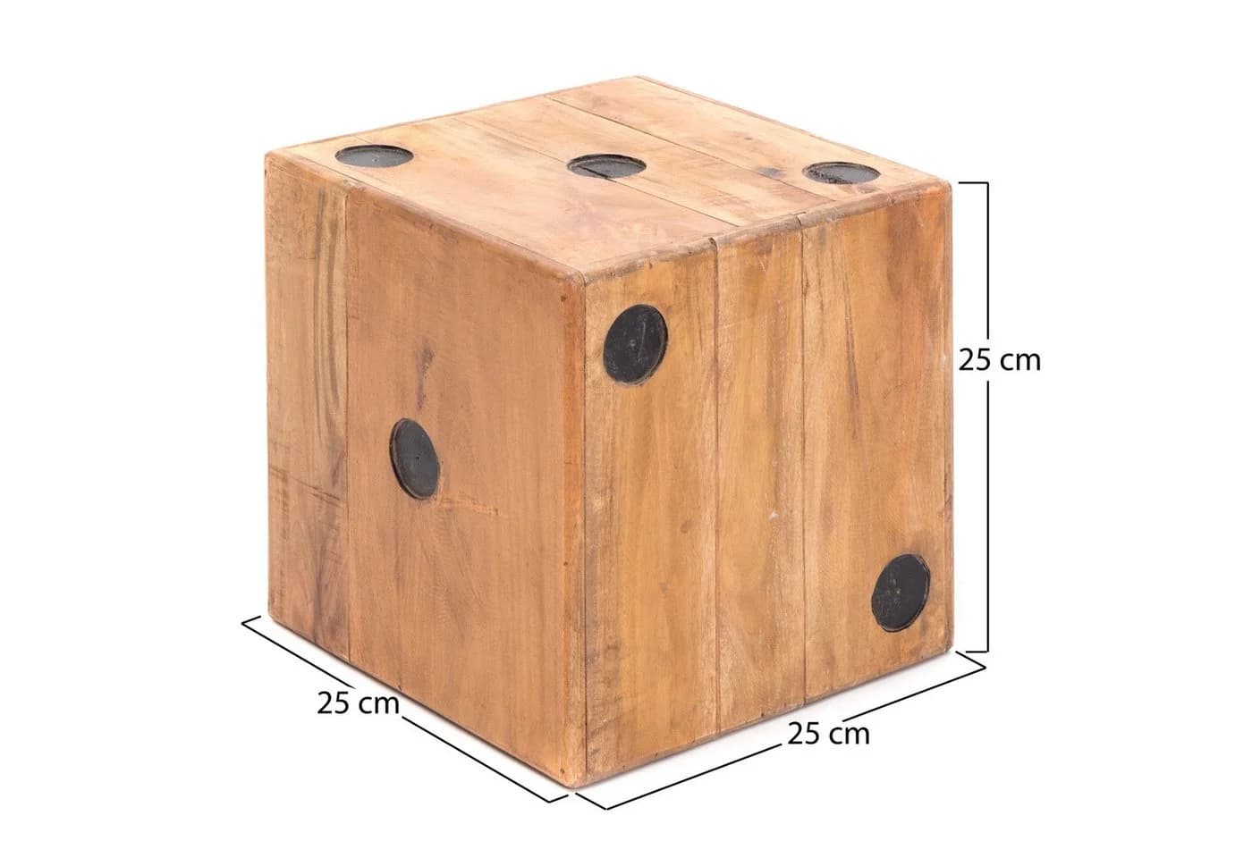 CREEDWOOD Hocker Holz Würfel Tisch GAME 25 Massivholz