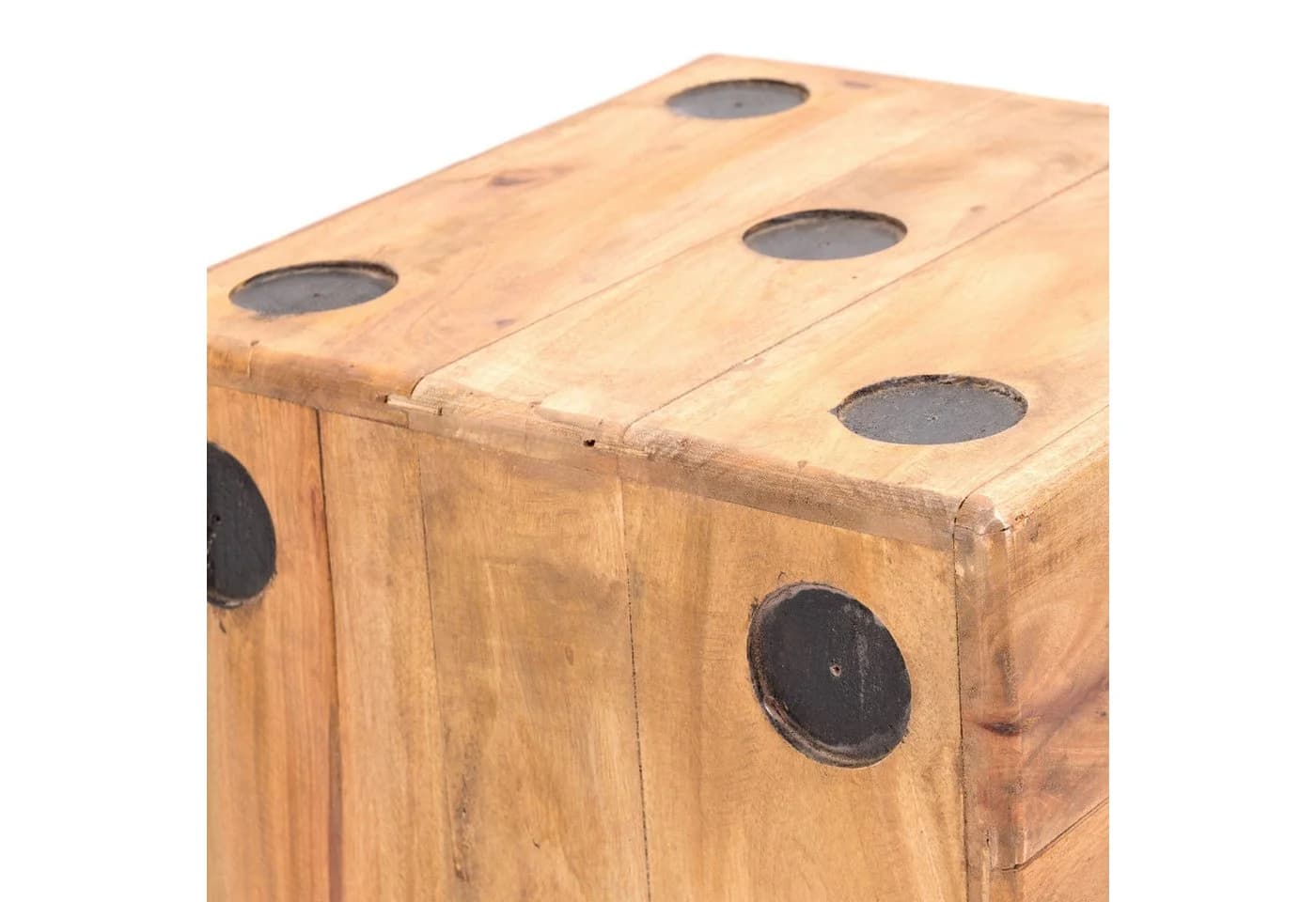 CREEDWOOD Hocker Holz Würfel Tisch GAME 25 Massivholz - Bild 4
