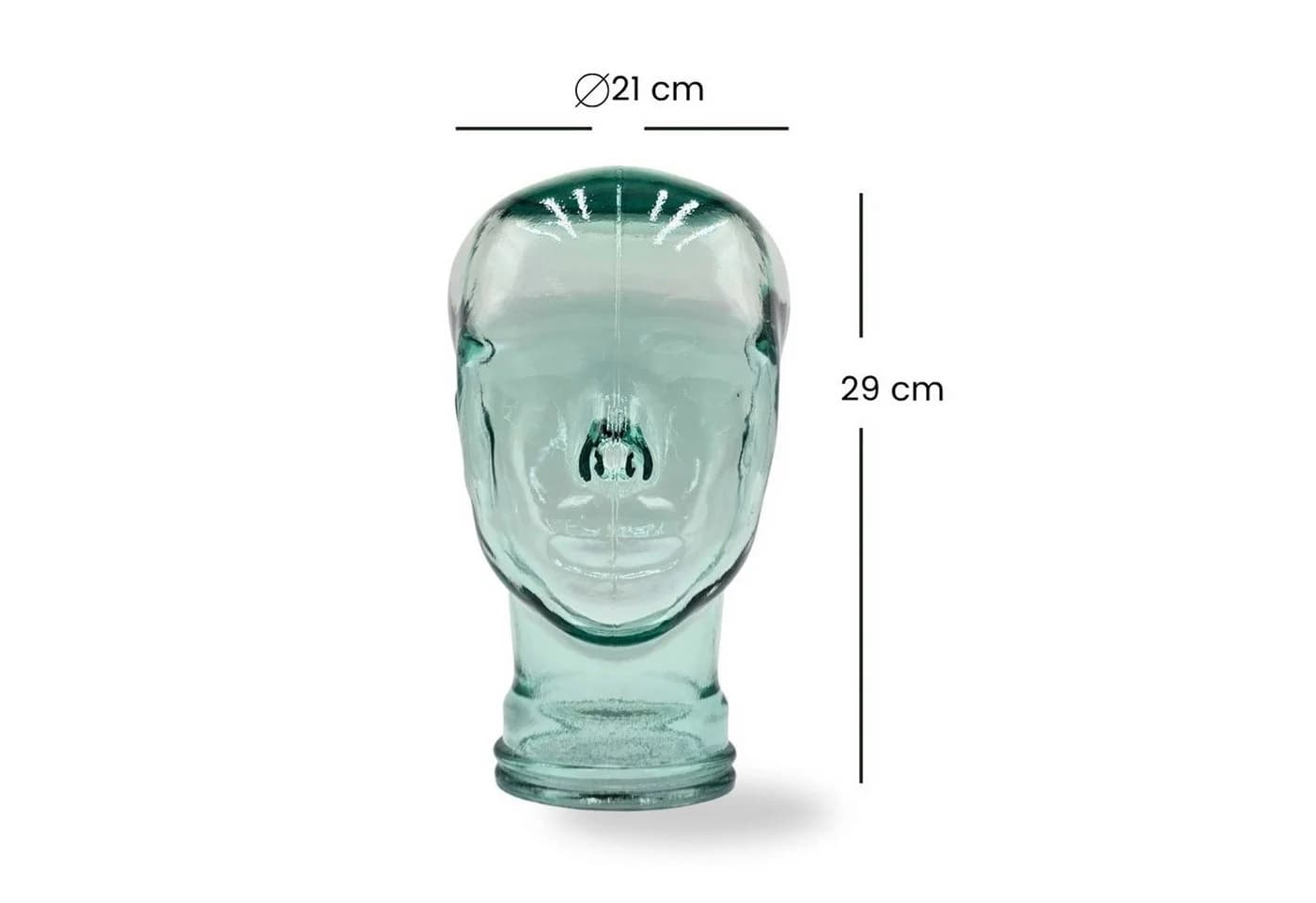 DESIGN DELIGHTS Glaskopf Kopfhörerständer Transparent Retro
