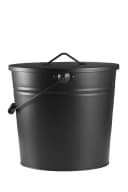 El Fuego Ascheeimer 15L Schwarz mit Deckel und Holzgriff Bild 5
