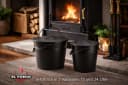 El Fuego Ascheeimer mit Deckel Schwarz 24 Liter Bild 3