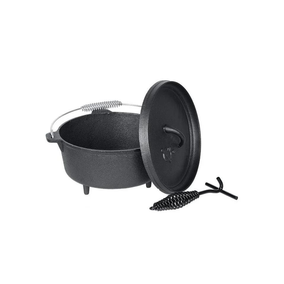 El Fuego Dutch Oven Gusseisen Schmortopf mit Deckel und Tragebügel - Bild 4