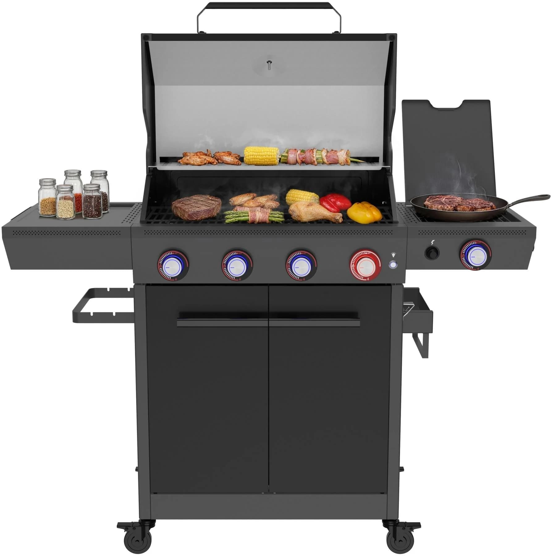 EL FUEGO Gasgrill Key West 16 kW Grau/Schwarz - Bild 2