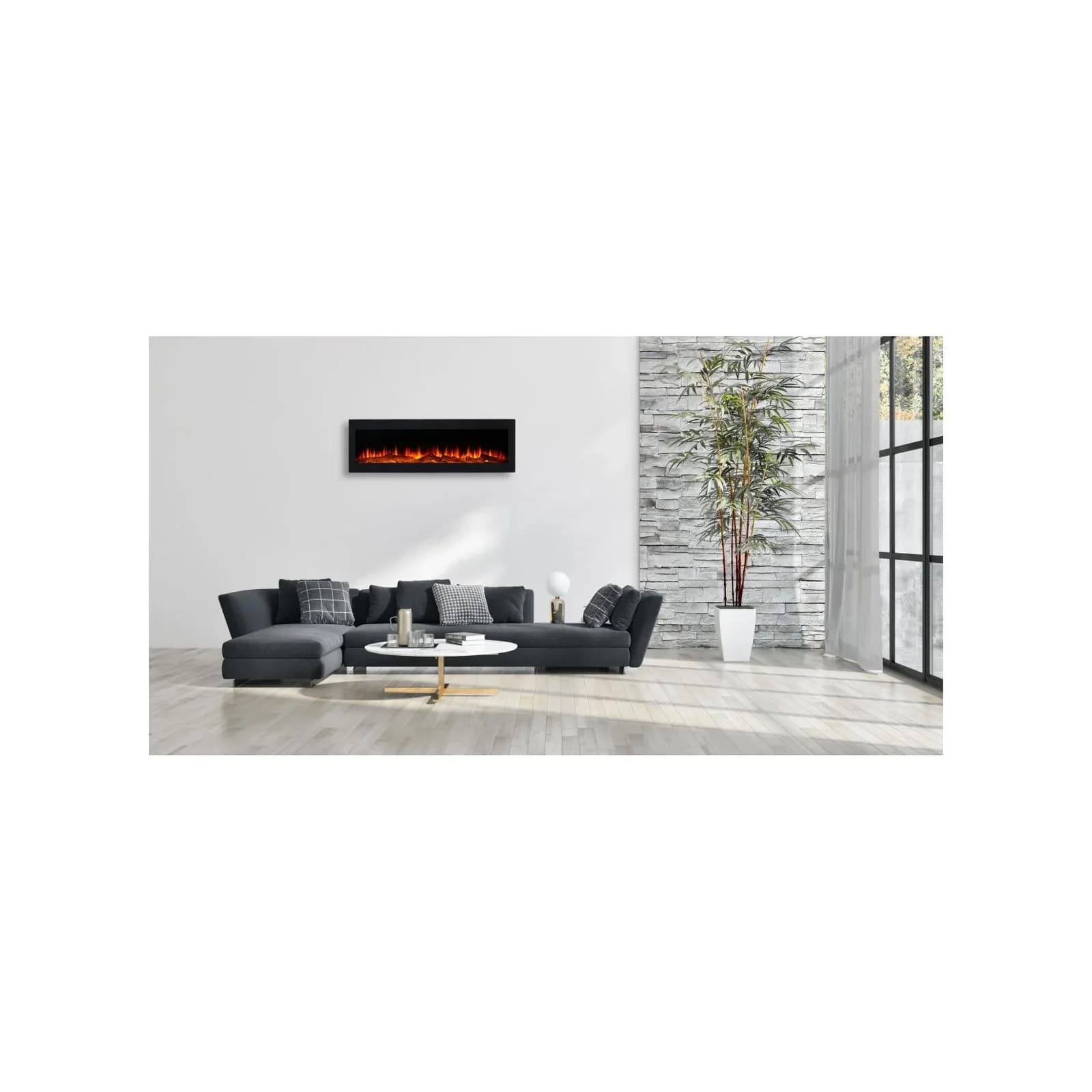 Sedex Elektrokamin Cortina B 110 cm Schwarz Wandmontage