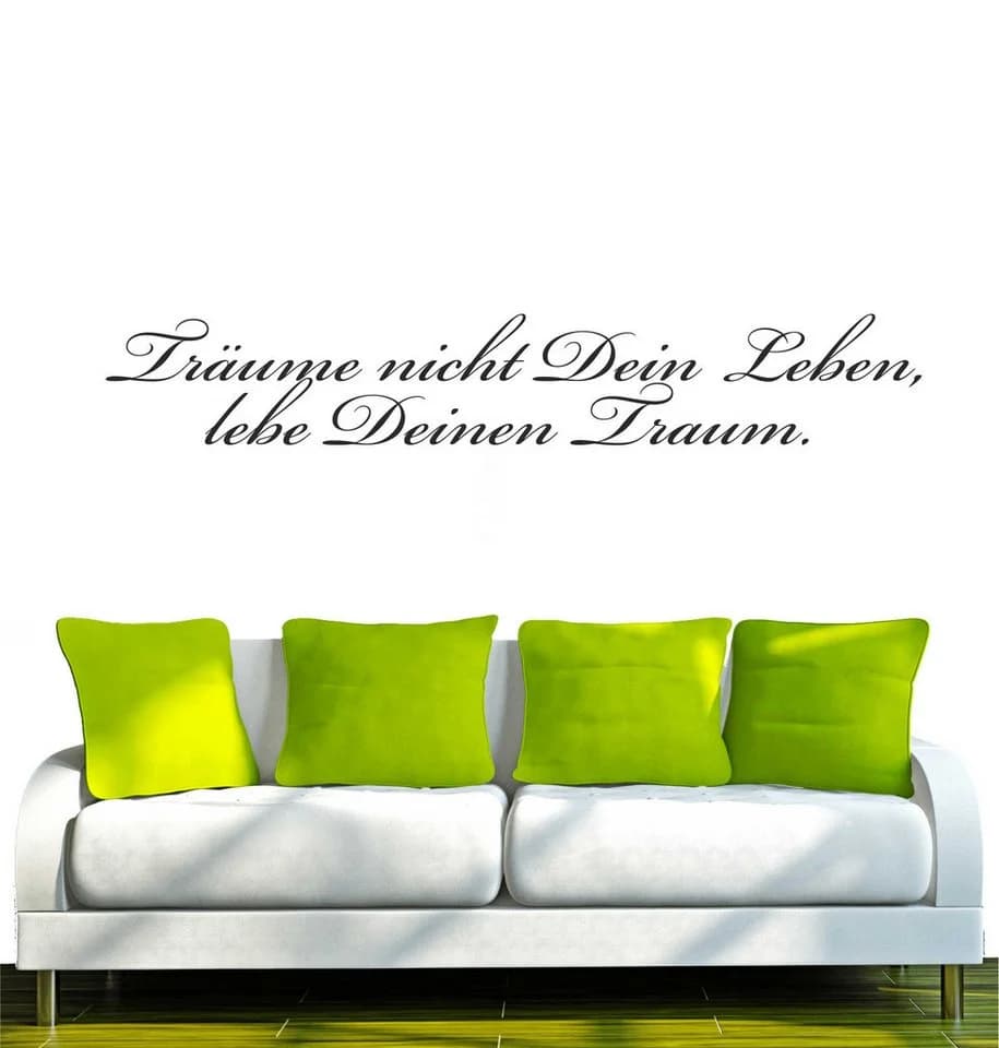 INDIGOS UG Wandtattoo Spruch Schwarz Vinyl - Bild 2