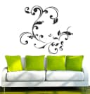 INDIGOS UG Wandtattoo Blatt Ranke Gewirr Pflanze Schwarz Bild 2