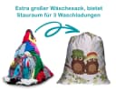 trendfinding Wäschesack Grau Baumwolle mit Küken-Design Bild 1