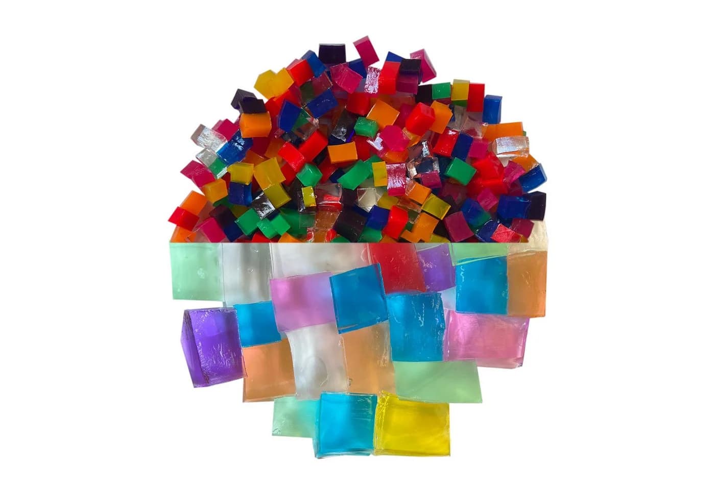 trendfinding Deko-Granulate 100 g Hydroperlen Square Beads Mehrfarbig - Bild 2