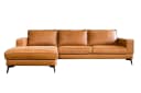 KAWOLA Ecksofa BLOOM L-Form Leder Braun Bild 1