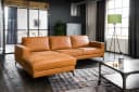 KAWOLA Ecksofa BLOOM L-Form Leder Braun Bild 2