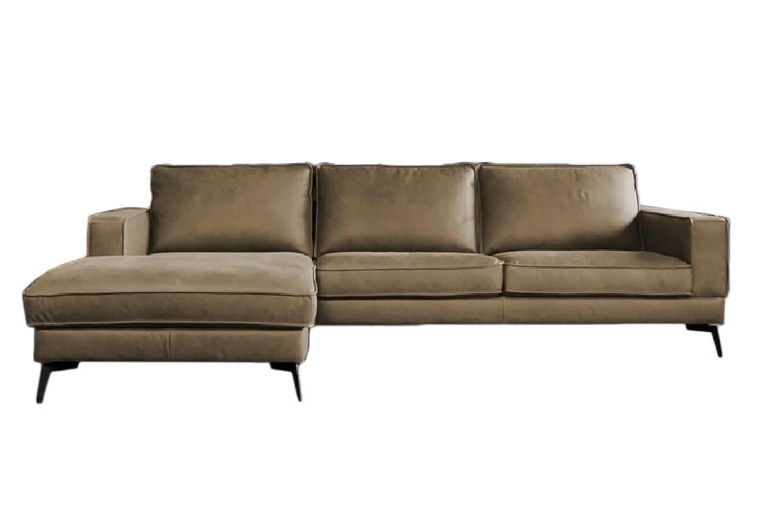 KAWOLA Ecksofa BLOOM Beige Leder