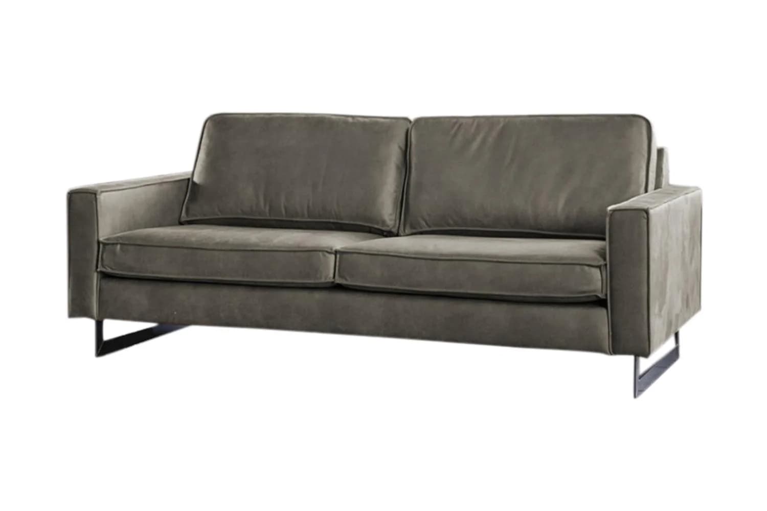 KAWOLA Sofa VILNIUS Anthrazit Lederfaserstoff