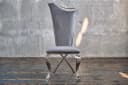 KAWOLA Esszimmerstuhl AMALIA Barock Velvet Grau Bild 1