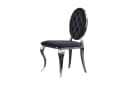 KAWOLA Esszimmerstuhl LINDA Barock Velvet Schwarz Bild 2