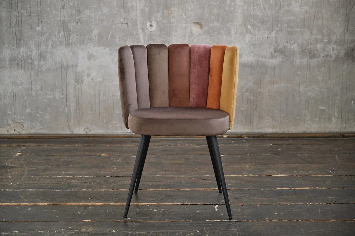KAWOLA Esszimmerstuhl JADA Polsterstuhl Samt Braun Designstuhl
