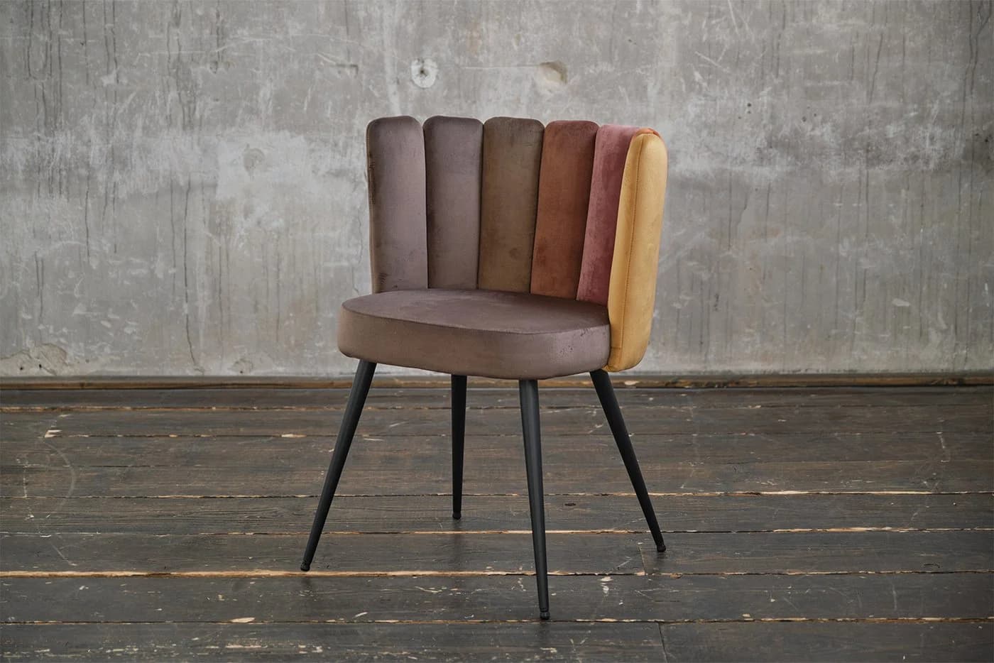 KAWOLA Esszimmerstuhl JADA Polsterstuhl Samt Braun Designstuhl - Bild 3