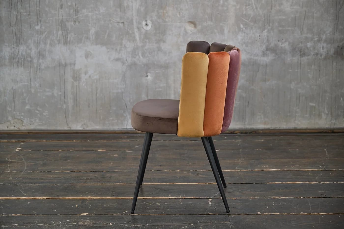 KAWOLA Esszimmerstuhl JADA Polsterstuhl Samt Braun Designstuhl - Bild 4