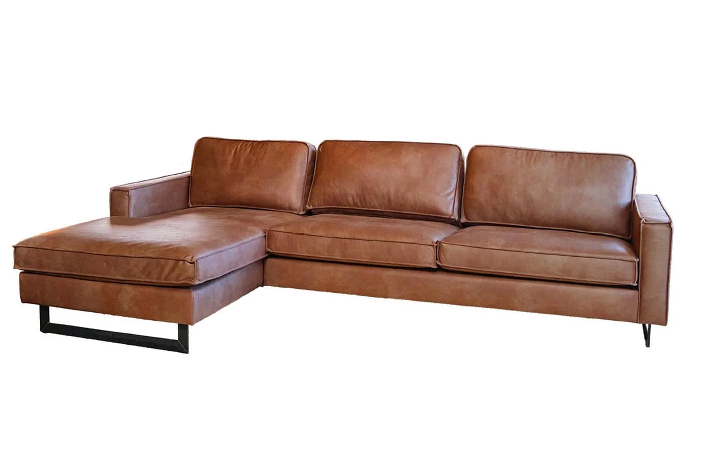 KAWOLA Ecksofa VILNIUS Lederfaserstoff L-Form