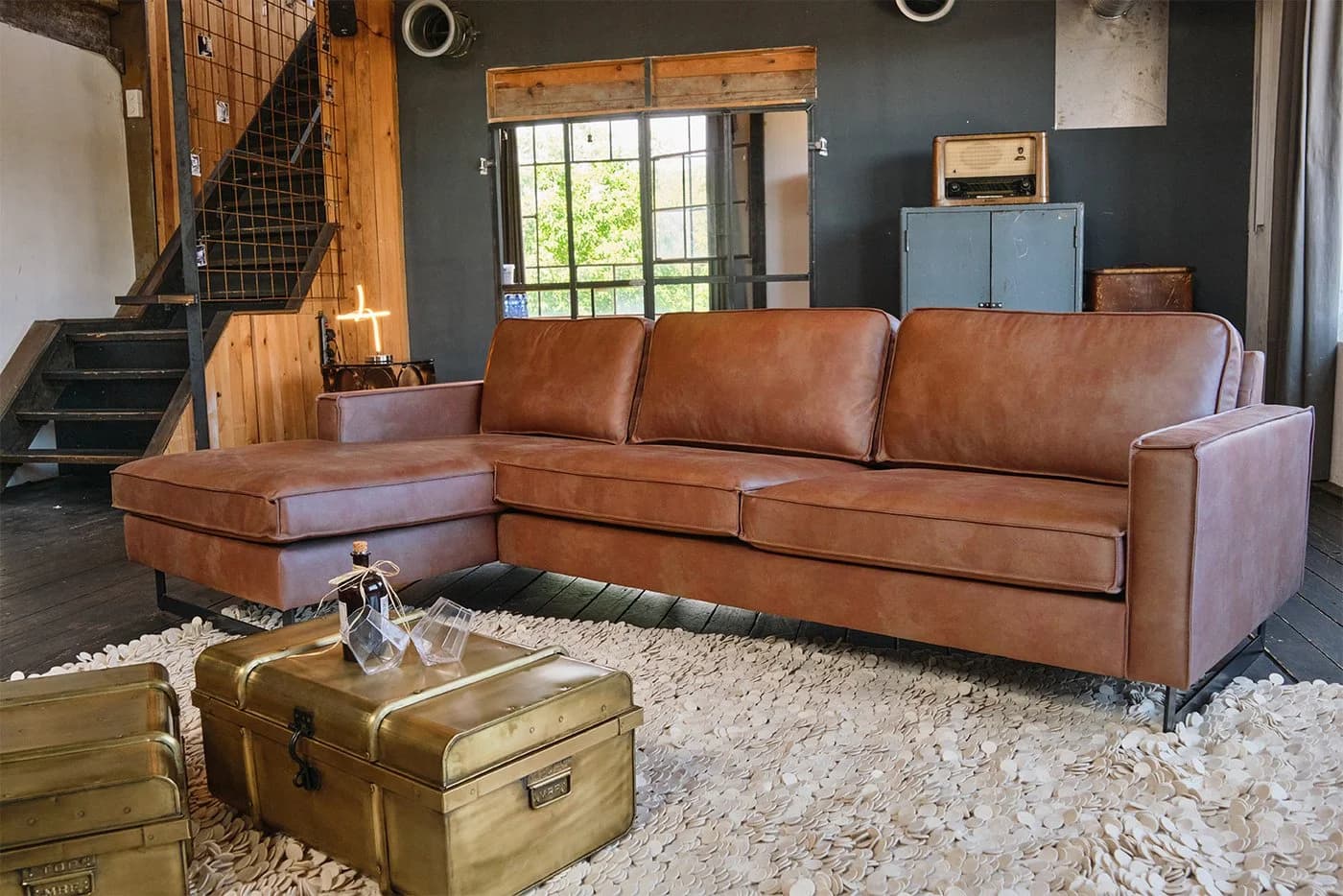 KAWOLA Ecksofa VILNIUS Lederfaserstoff L-Form - Bild 3