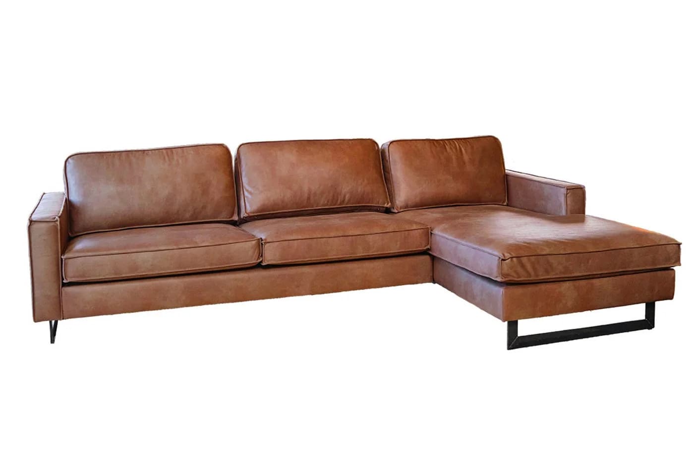 KAWOLA Ecksofa VILNIUS Lederfaserstoff L-Form