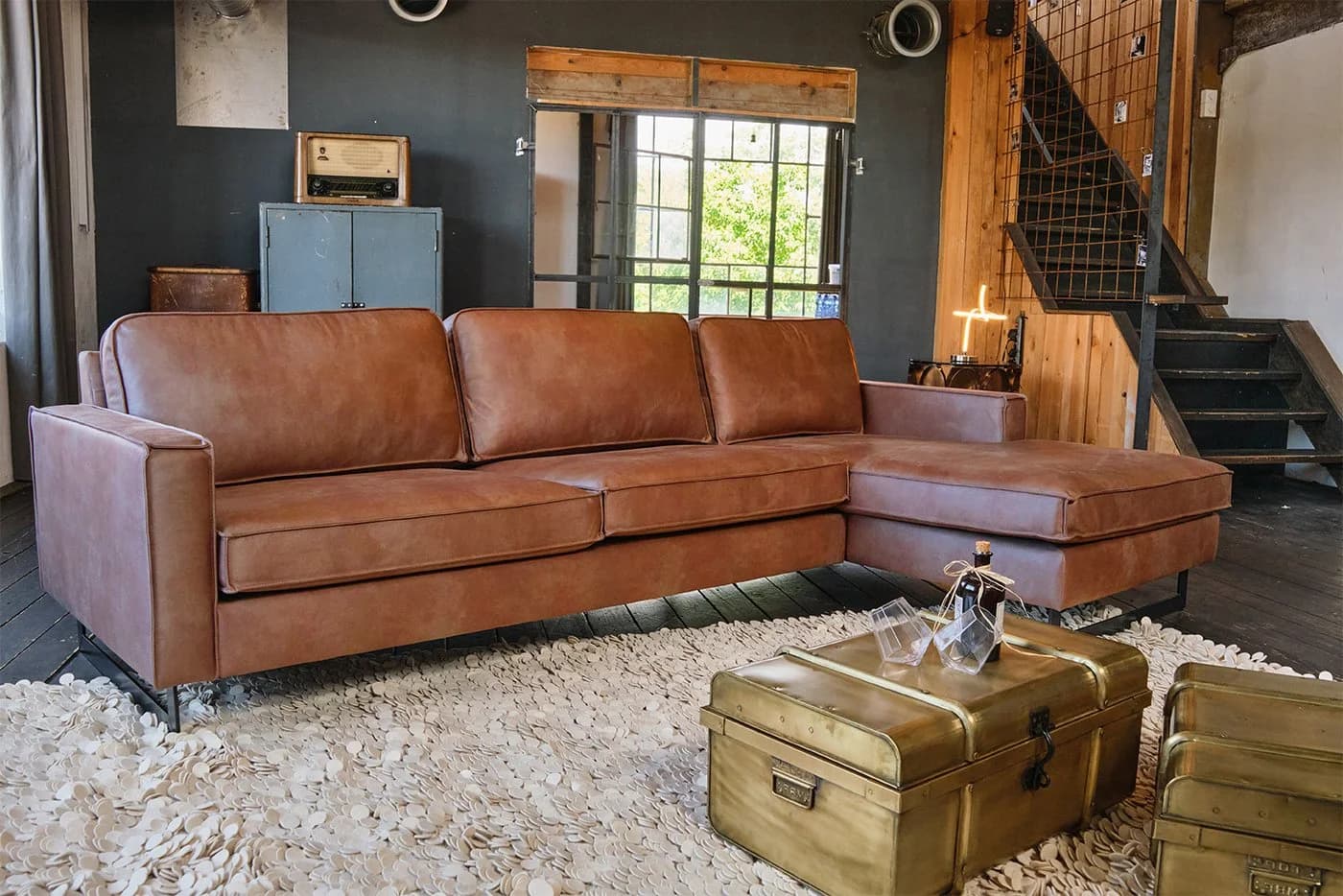 KAWOLA Ecksofa VILNIUS Lederfaserstoff L-Form - Bild 3