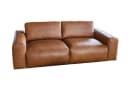 KAWOLA Sofa BODHI Leder Couch Modernes Sofa für Drei Braun Bild 1