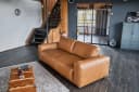 KAWOLA Sofa BODHI Leder Couch Modernes Sofa für Drei Braun Bild 4