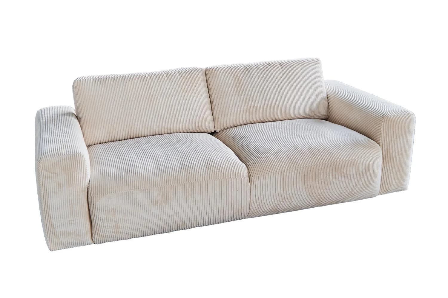 KAWOLA Sofa BODHI Cremeweiß Cord