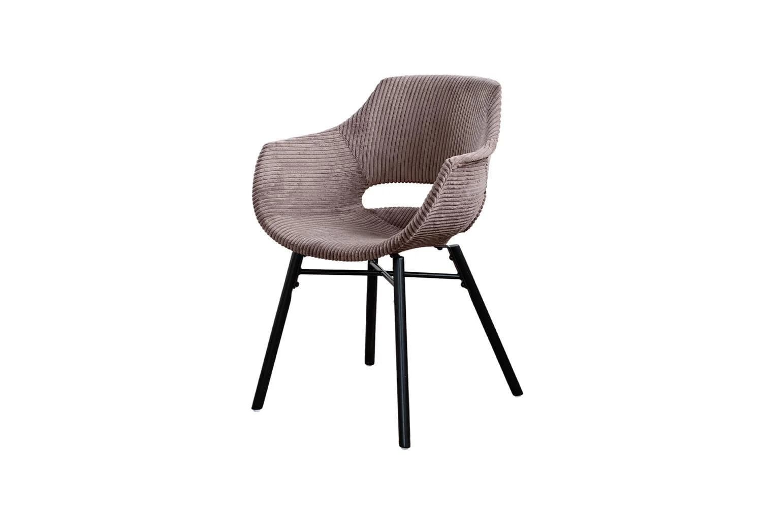 KAWOLA Esszimmerstuhl ZAJA Braun Cord 1er-Set