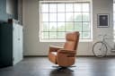 KAWOLA Relaxsessel NAMA Leder Braun mit Drehfunktion & Kopfstütze Bild 1