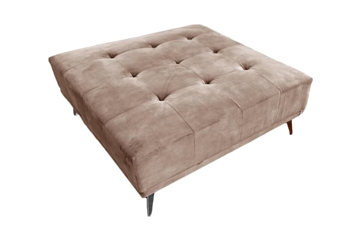 KAWOLA Hocker WIOLO Taupe Velvet