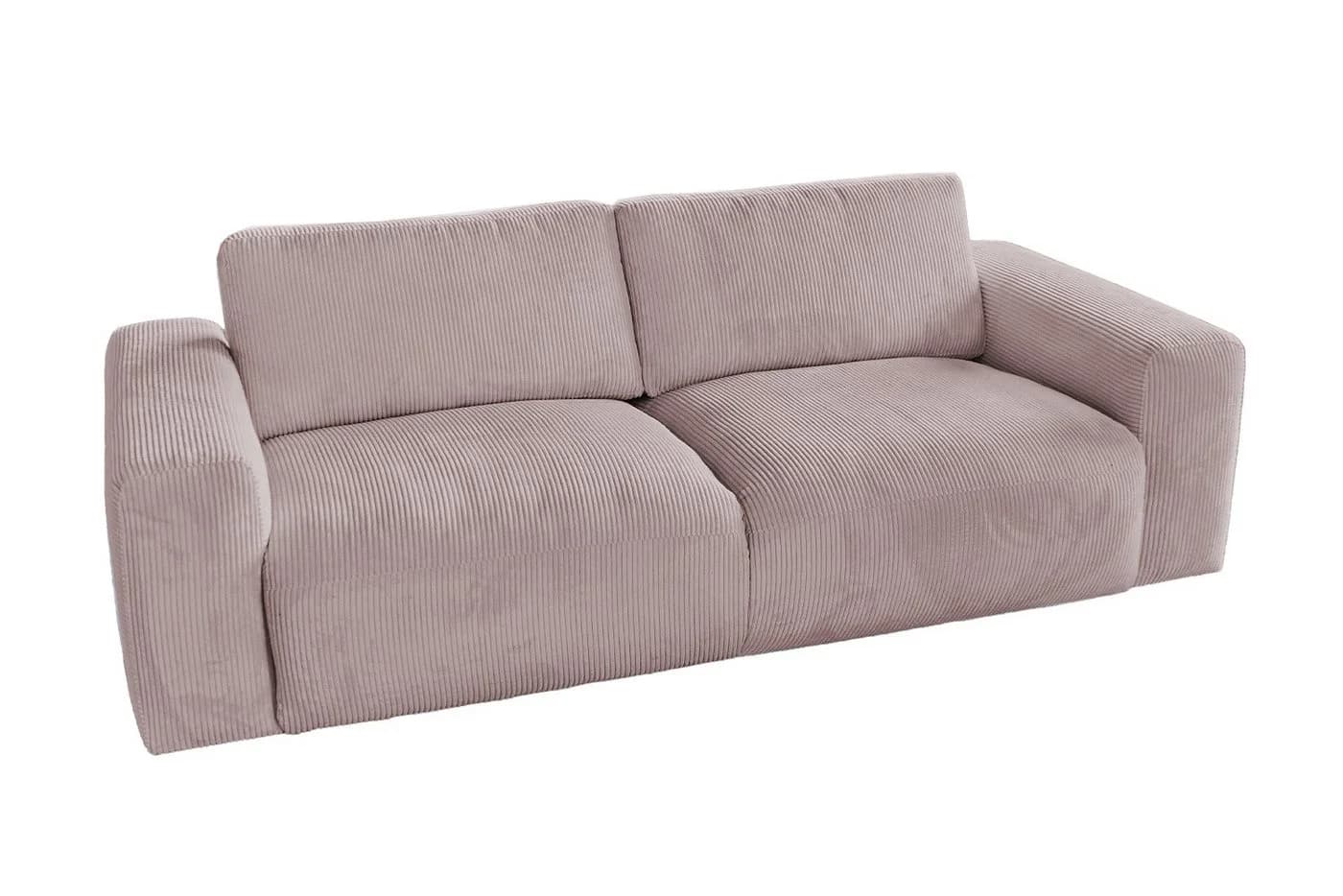 KAWOLA Sofa BODHI Cord 3-Sitzer Rosa Modern