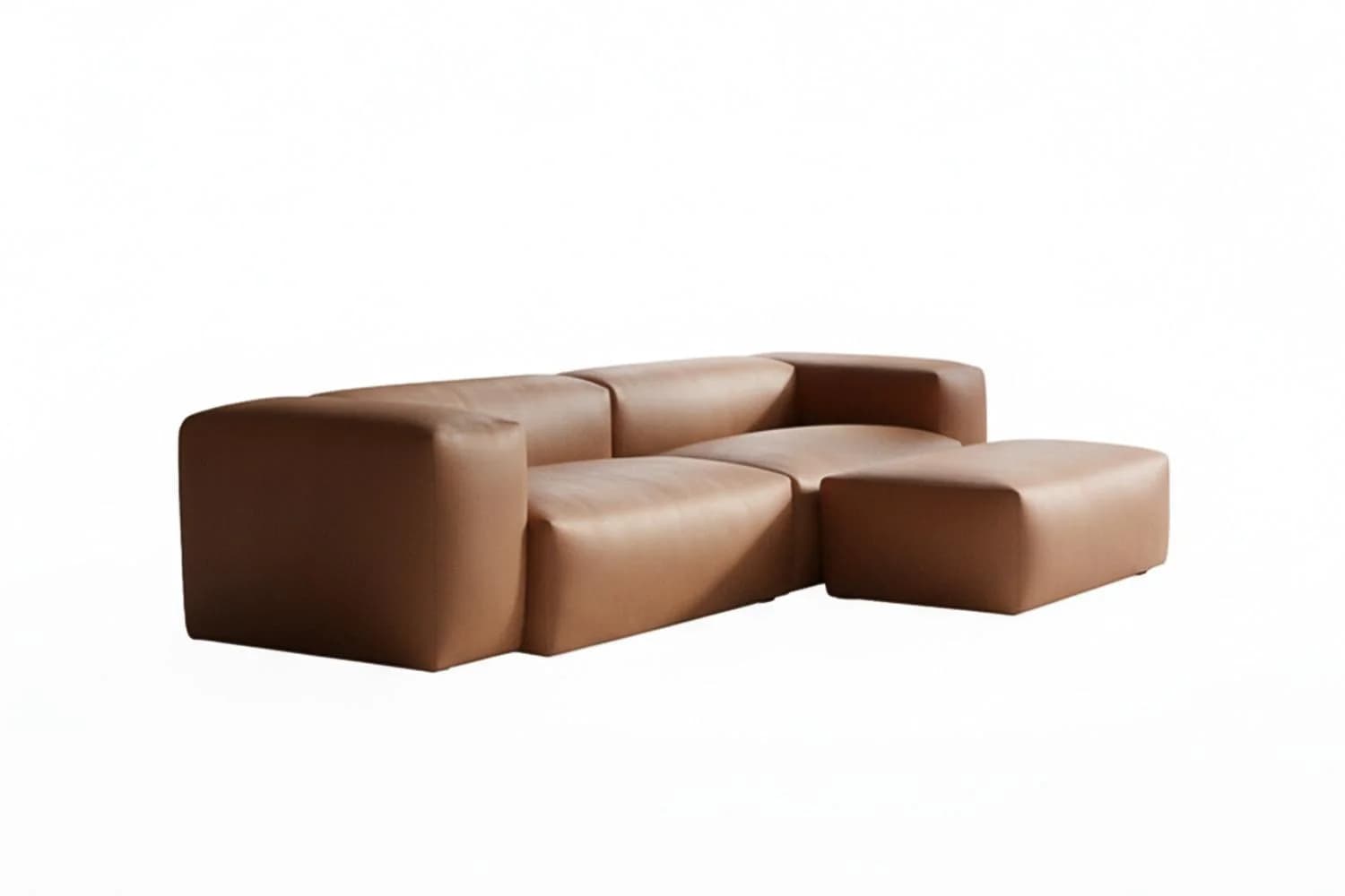 KAWOLA Sofa CELESTE 2er-Sofa Braun Lederfaserstoff