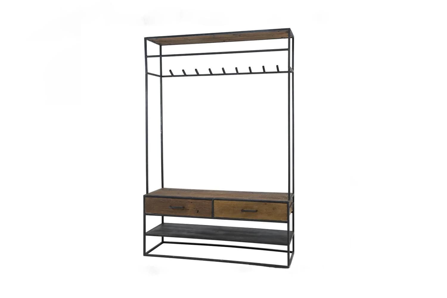 KAWOLA Garderobe TENBY Schwarz Metall
