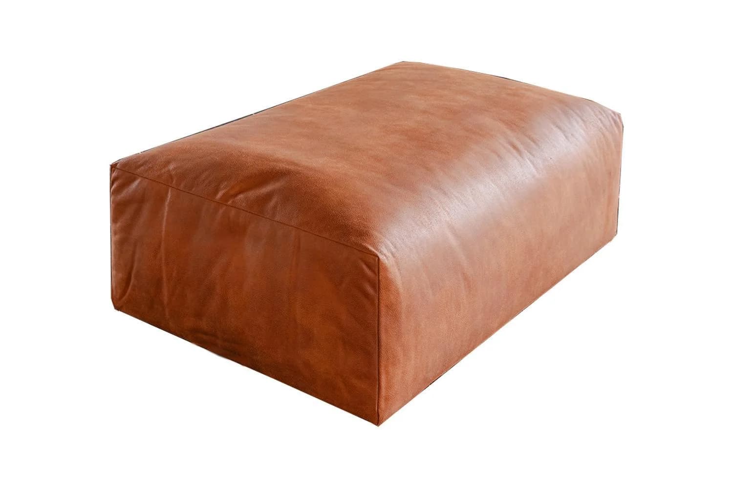 KAWOLA Hocker MIA Braun Lederfaserstoff