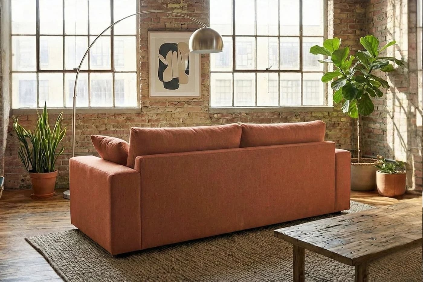 KAWOLA 3-Sitzer Sofa AMINA Stoff Couch Braun Modern - Bild 4