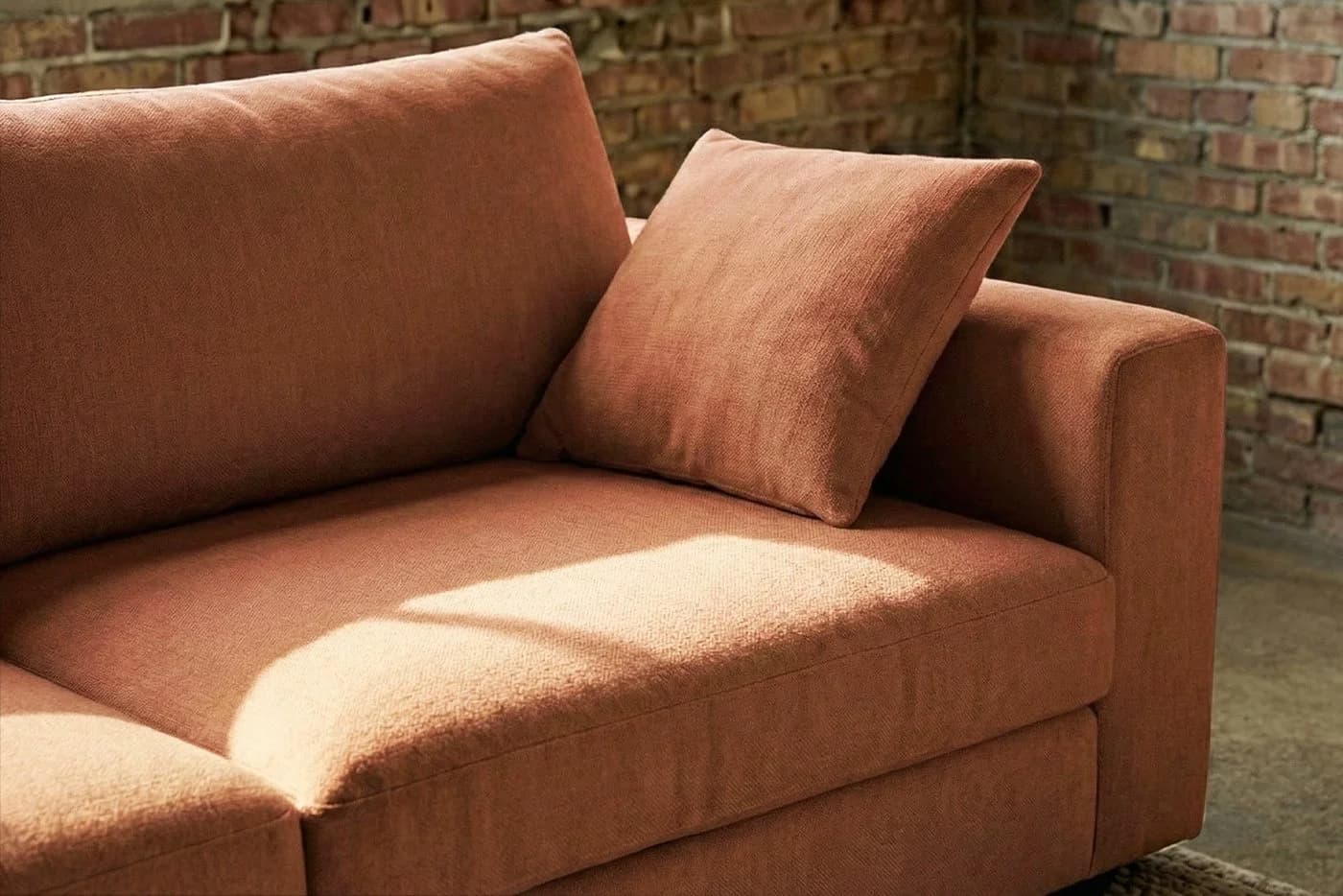 KAWOLA 3-Sitzer Sofa AMINA Stoff Couch Braun Modern - Bild 5