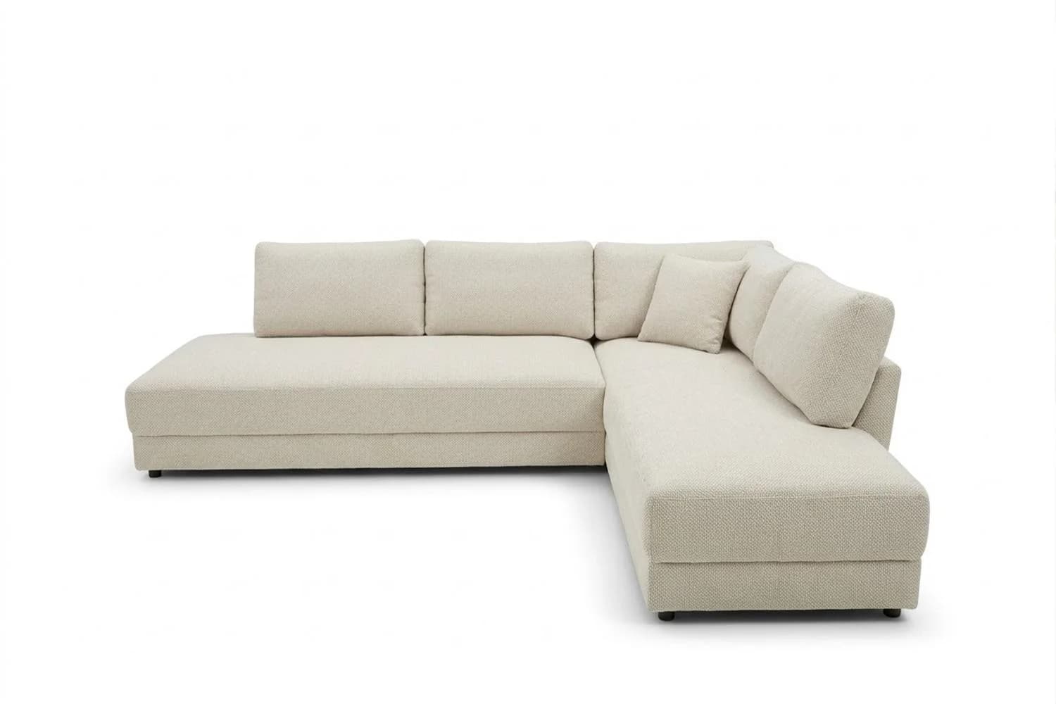 KAWOLA Schlafsofa SADIRA Cremeweiß Flachgewebe