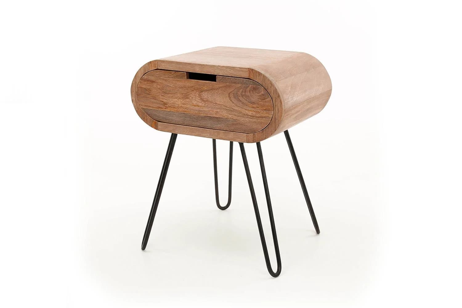 KAWOLA Nachttisch Bael Mangoholz Braun